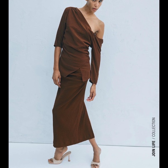 Zara Draped Skirt and Top set - Picture 4 of 10